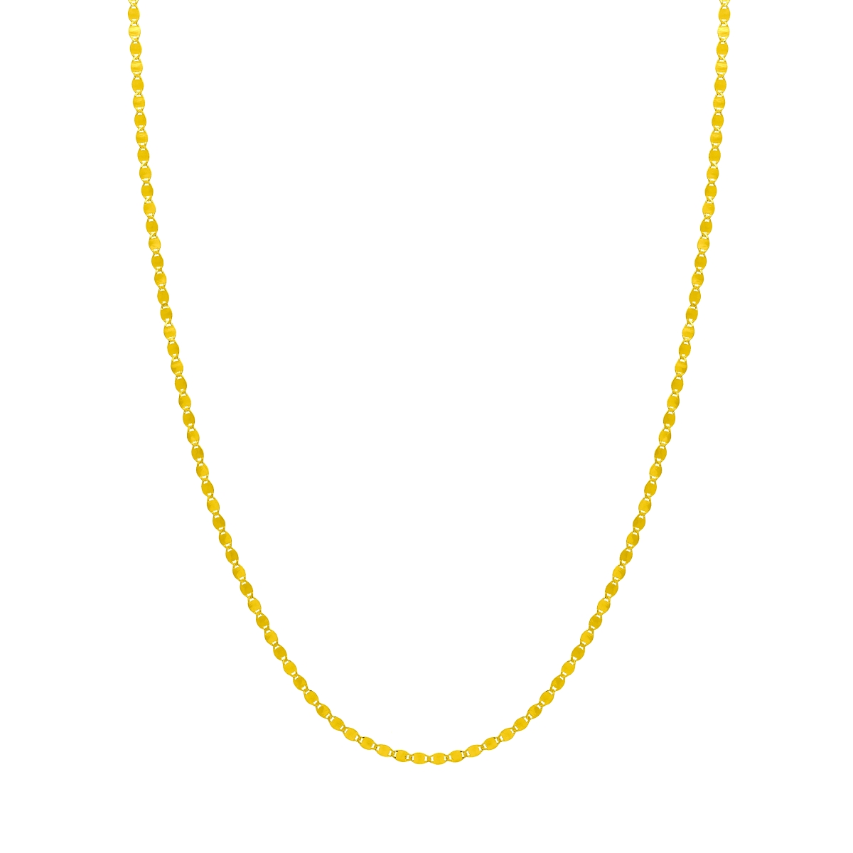UBS016009617-10Y-18 10K Yellow Gold 2.70 mm Diamond Cut Valentino Chain with Lobster Lock