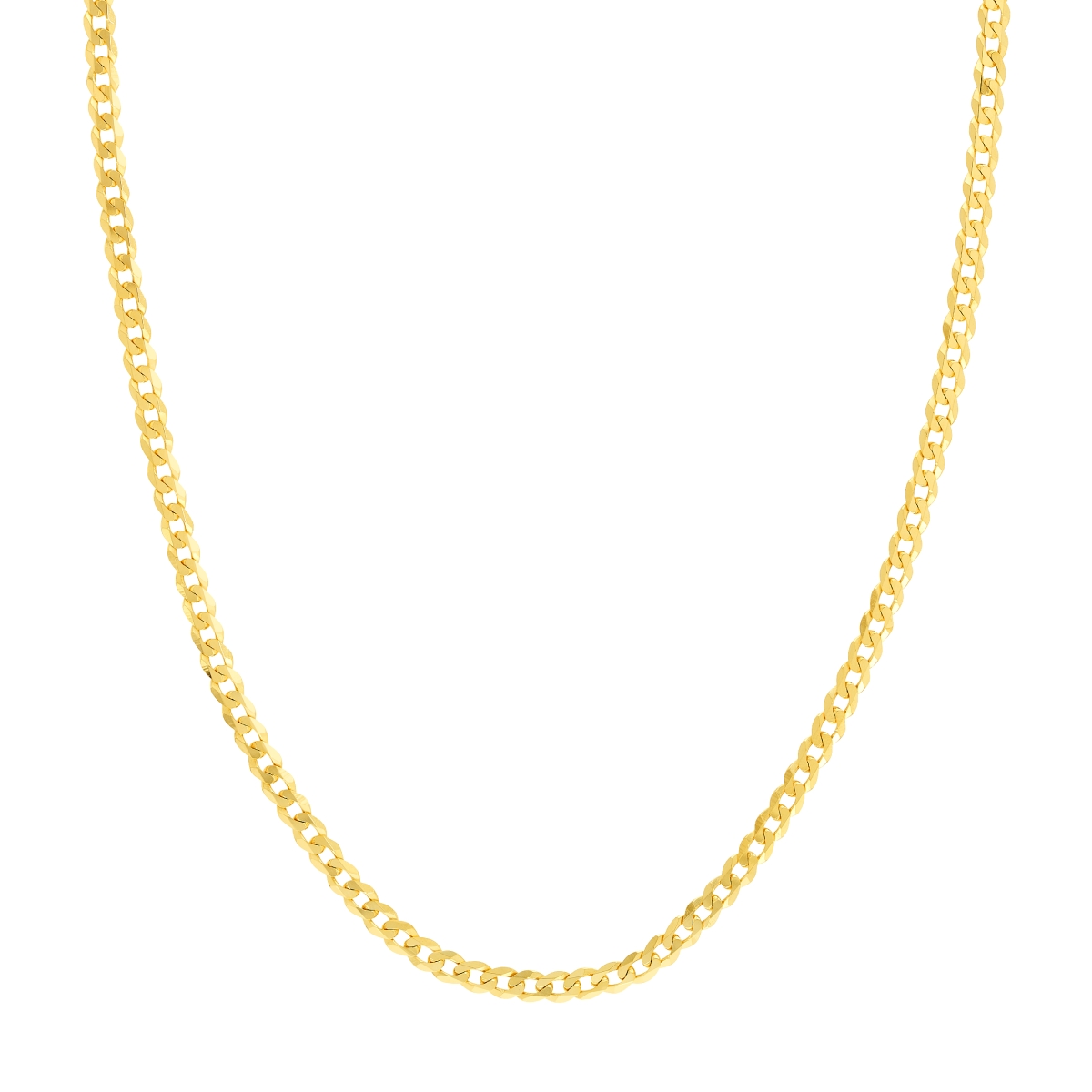 UBS016001588-10Y-24 10K Yellow Gold 4.75 mm Light Open Curb Chain with Lobster Lock