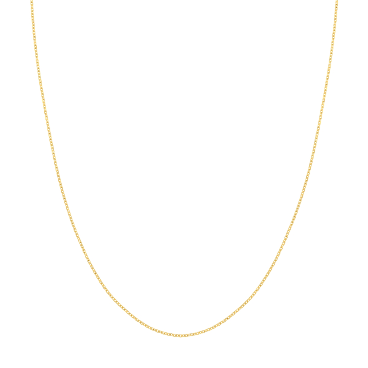 UBS016002333-14B-20 14K White Gold 1.15 mm Open Diamond Cut Cable Chain with Lobster Lock