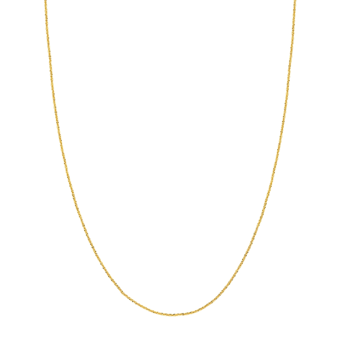 UBS015010546-14Y-22 14K Yellow Gold 1.15 mm Slider Bead Adjustable Sparkle Chain Necklace with Lobster Lock