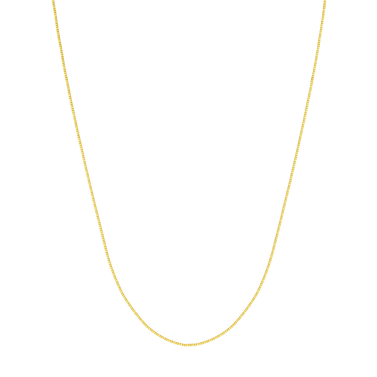 UBS016002472-14B-18 14K White Gold 0.55 mm Box Chain with Spring Ring Lock