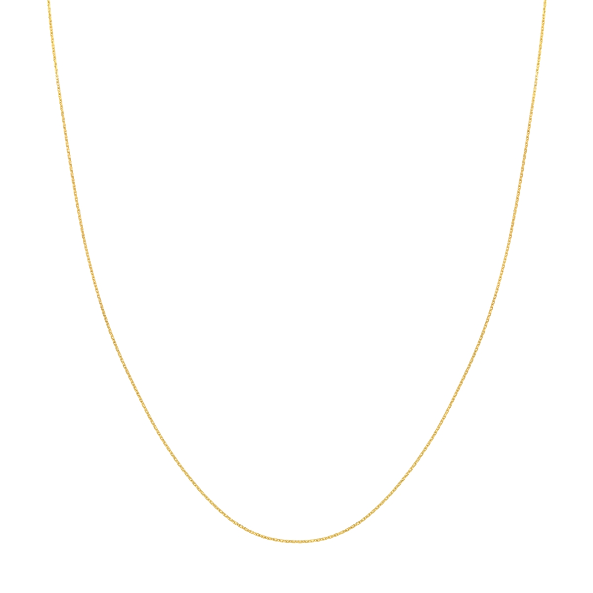 UBS016000374-14B-20 14K White Gold 0.80 mm Open Diamond Cut Cable Chain with Lobster Lock