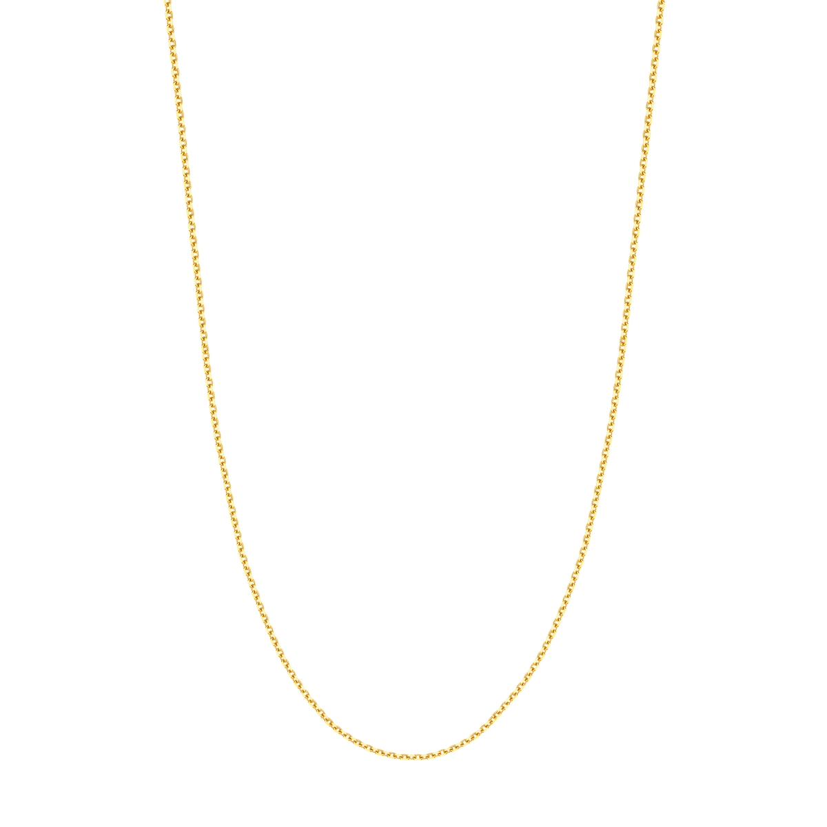 UBS016002338-14B-18 14K White Gold 1.80 mm Open Diamond Cut Cable Chain with Lobster Lock