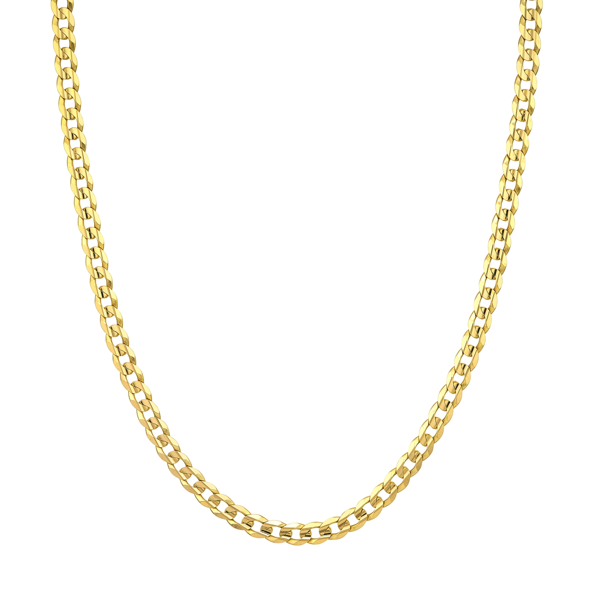UBS016006287-10Y-20 10K Yellow Gold 5.7 mm Concave Cuban Chain with Lobster Lock