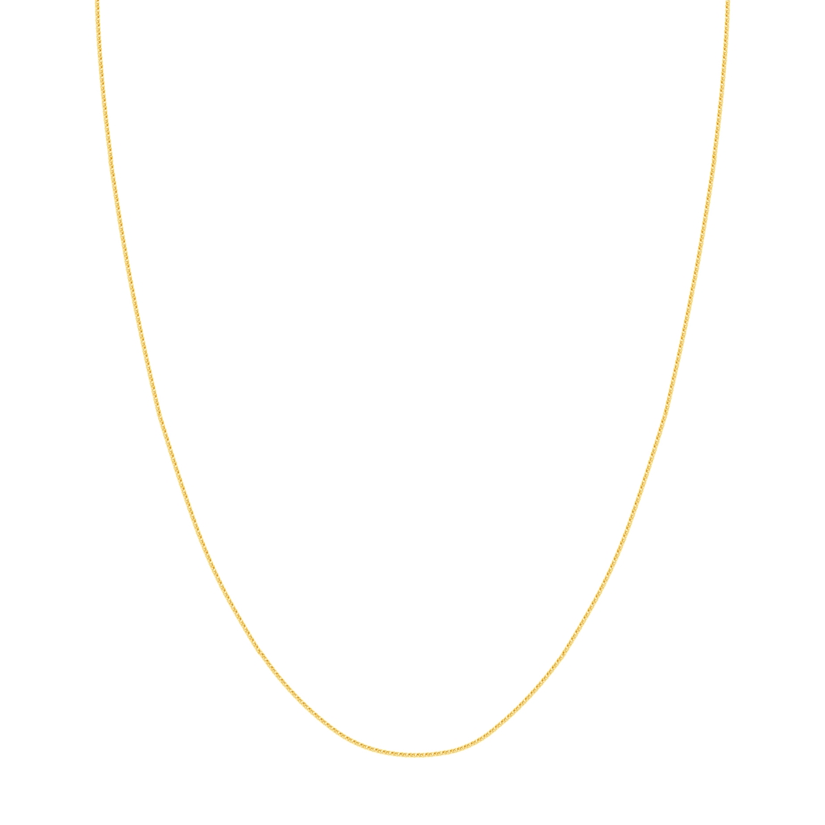 UBS015020533-14B-22 14K White Gold 1.25 mm Slider Bead Adjustable Square Wheat Chain with Lobster Lock