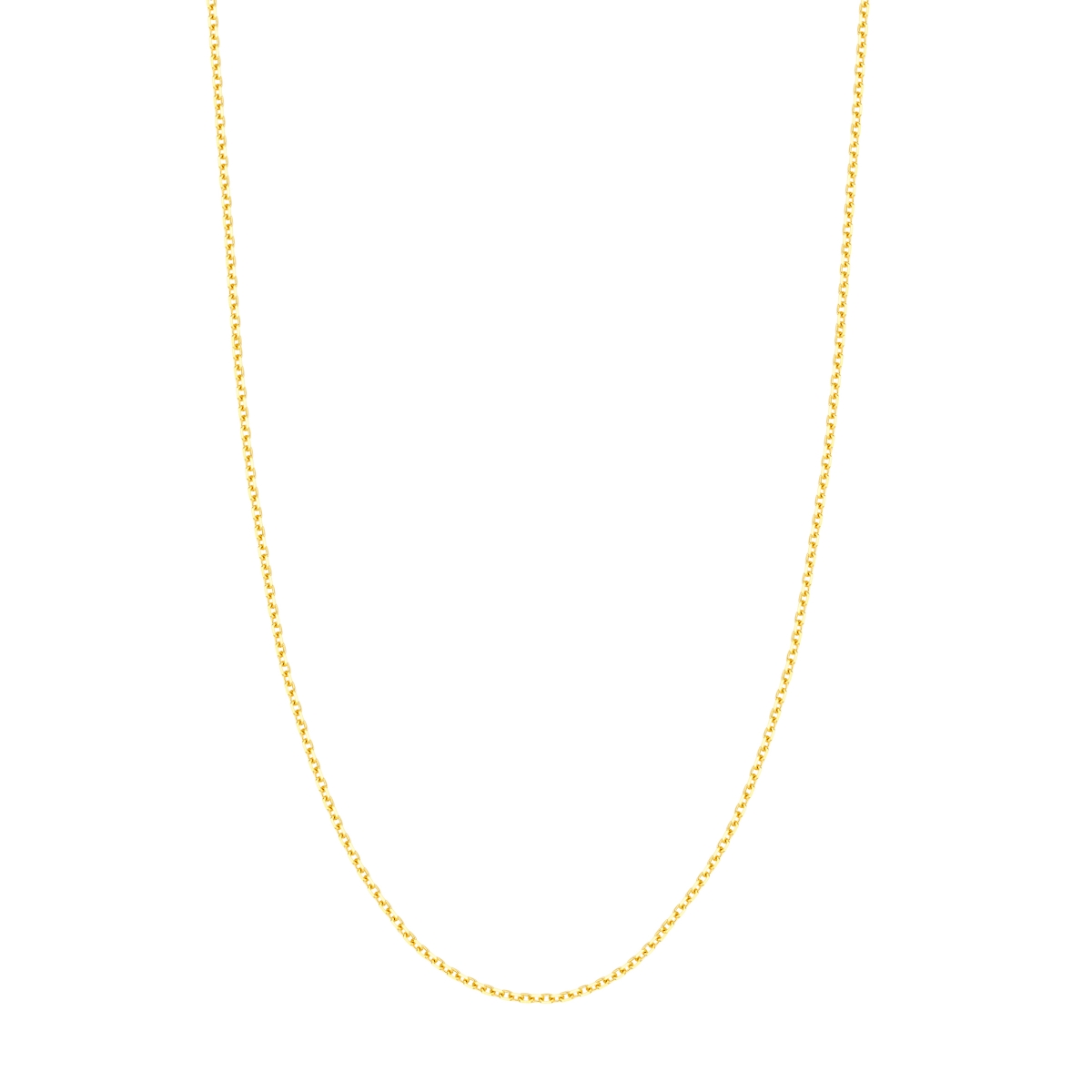 UBS016002339-14Y-24 14K Yellow Gold 2.30 mm Open Diamond Cut Cable Chain with Lobster Lock