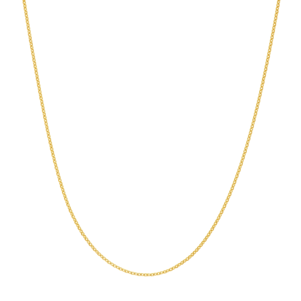 UBS016000327-14Y-18 14K Yellow Gold 0.70 mm Tight Cable Chain with Spring Ring Lock