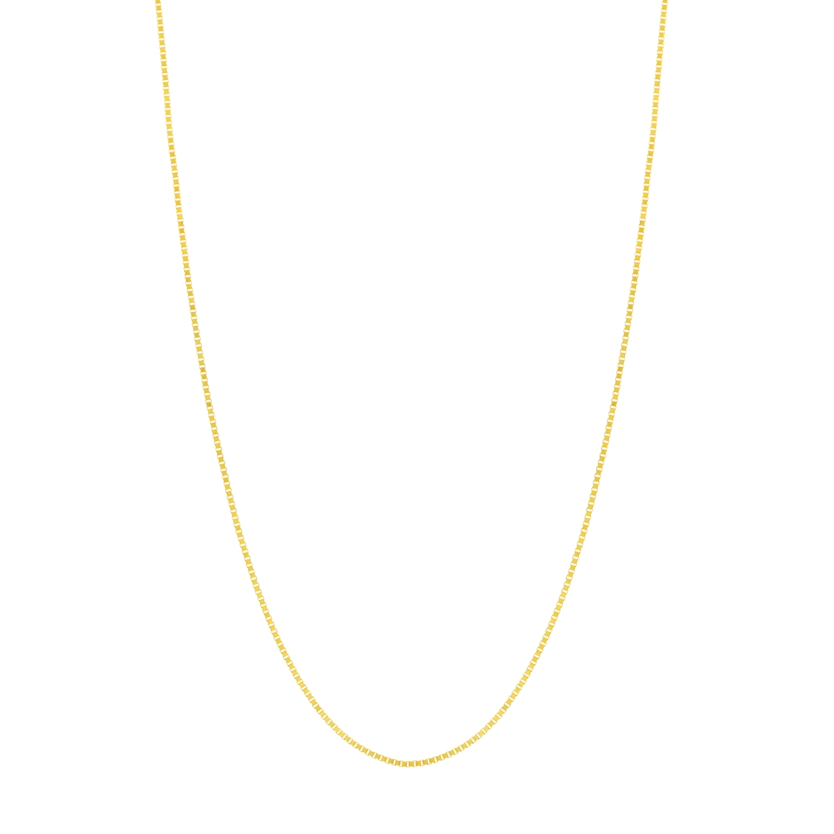 UBS016005834-14B-18 14K White Gold Adjustable Box Chain - 0.66 mm - Lobster Lock