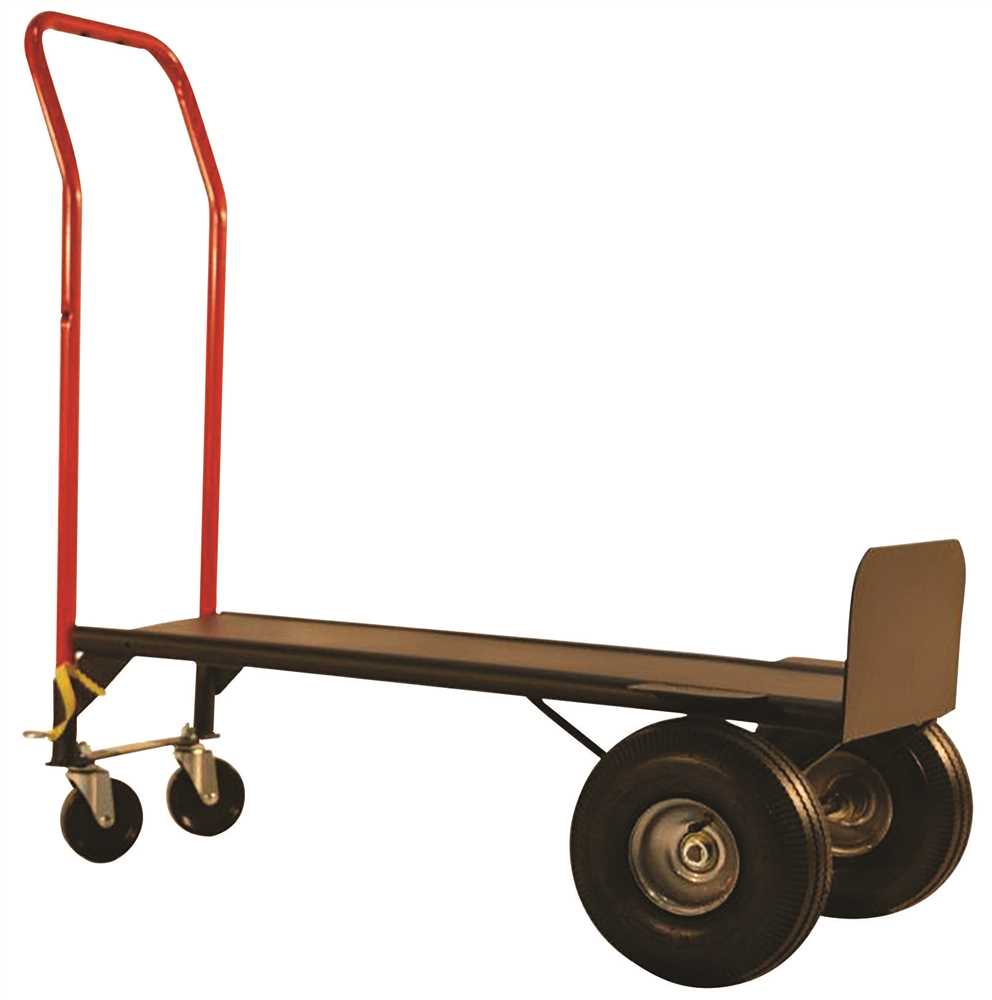 800 lbs Convertible Truck with Platform Deck & Pneumatic Tire, Black