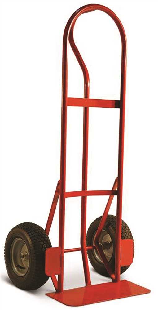 800 lbs P-Handle Truck with 12 in. Pneumatic Tire, Red