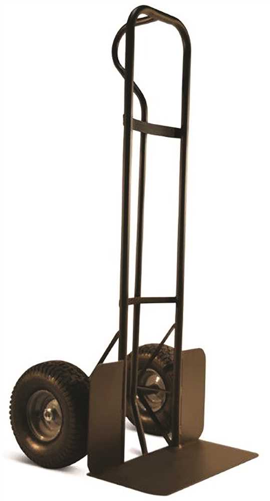 1000 lbs P-Handle Truck with 15 in. Pneumatic Tire & Wheel Guards, Black