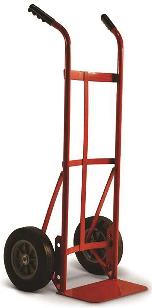 DC47132 800 lbs Dual Handle Truck with 10 in. Solid Puncture Proof Tire, Red