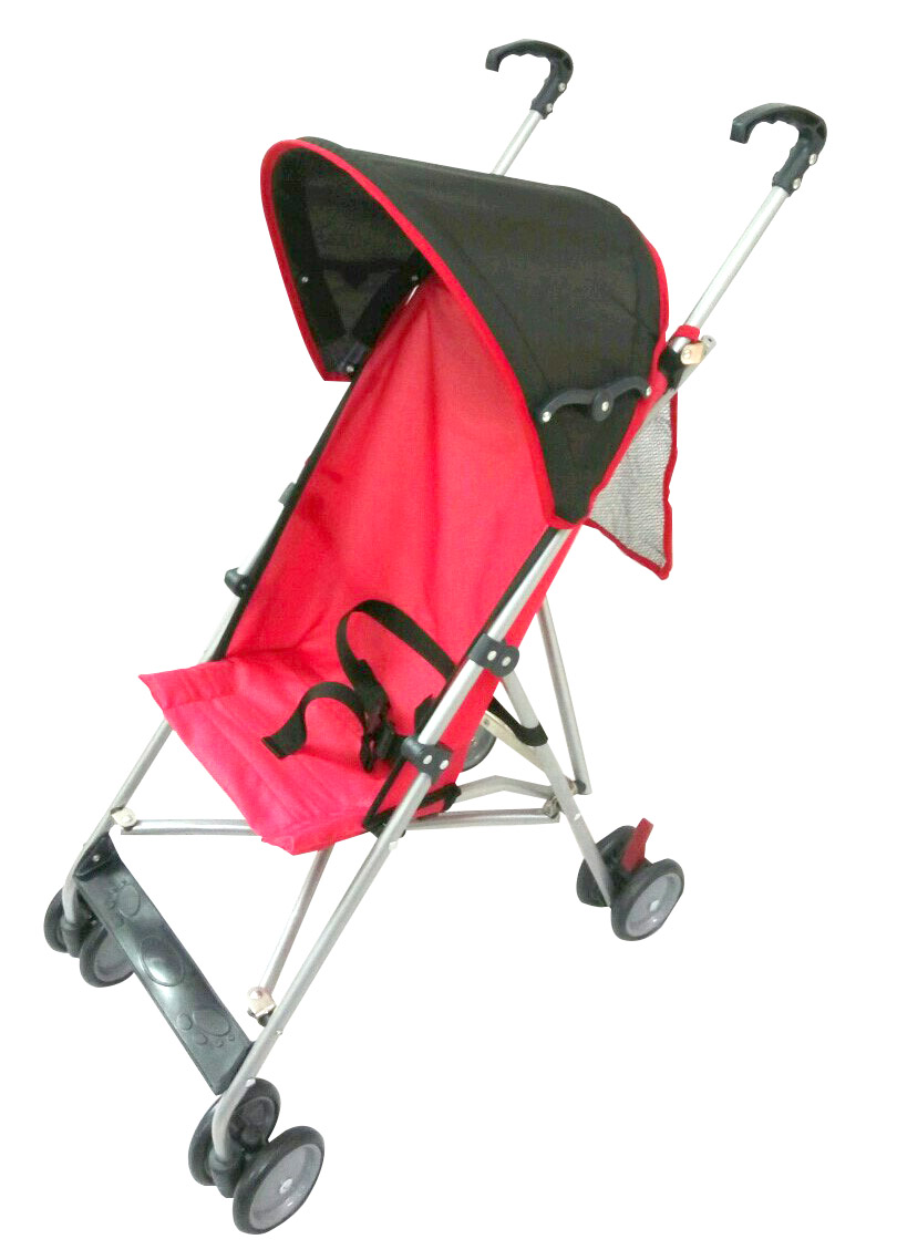 Picture of Amoroso Baby 1232R Lightweight Foldable Travel Umbrella Baby Stroller - Black & Red