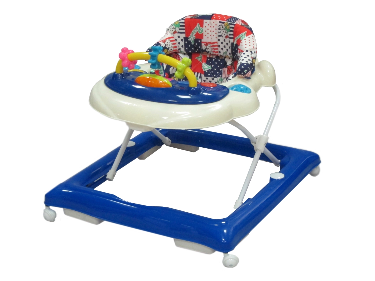 Picture of Amoroso Baby 9610B Adjustable Height Musical Baby Walker with 6 Piece Stopper - Blue