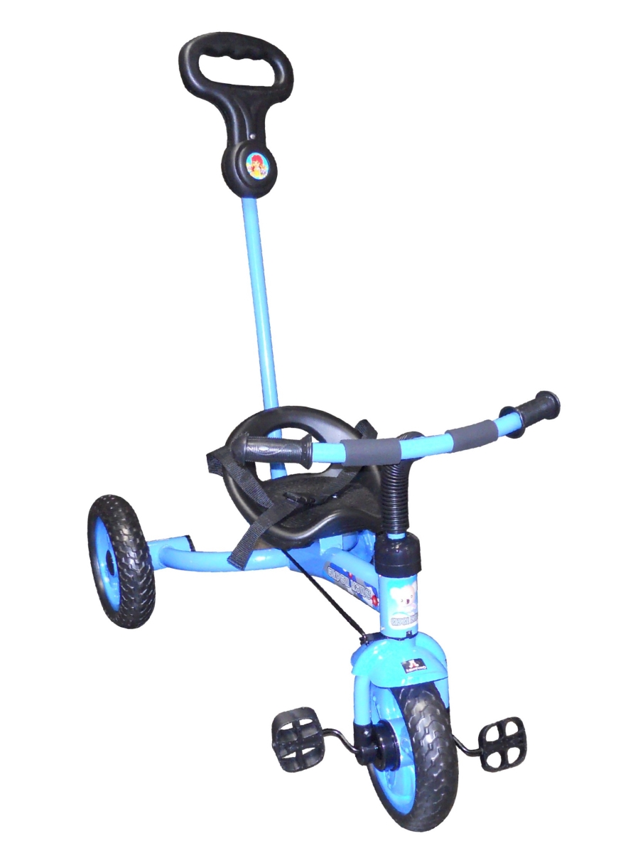 Picture of Amoroso Baby T-310H-B 3 Wheel Rabbit Kids Tricycle with Push Handle - Blue