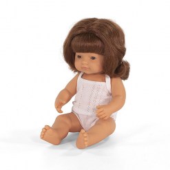 Picture of Miniland 31150 Baby Doll Caucasian Redhead Girl 15&quot; 