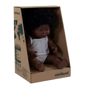 Picture of Miniland 31171 Baby Doll African Girl with Down Syndrome 15&quot;