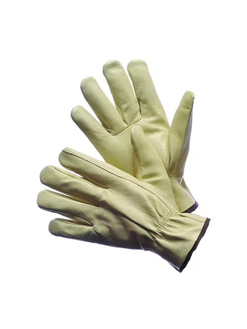 Insulated Pigskin Drivers Glove with Red Jersey Lining - Large