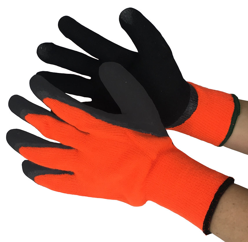 Insulated Hi-Viz Orange Latex Coated Glove - Extra Large