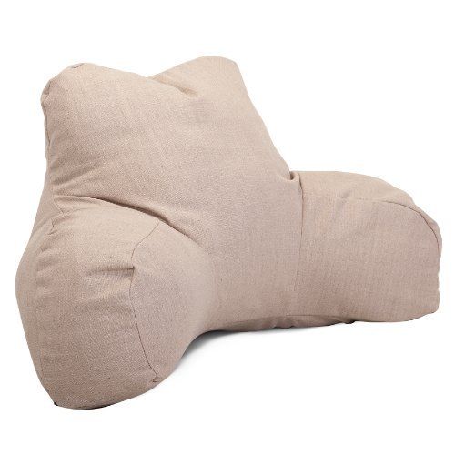 Majestic Home 85907263009 Solid Cream Sherpa Reading Pillow - 33 x 6 x 18 in.