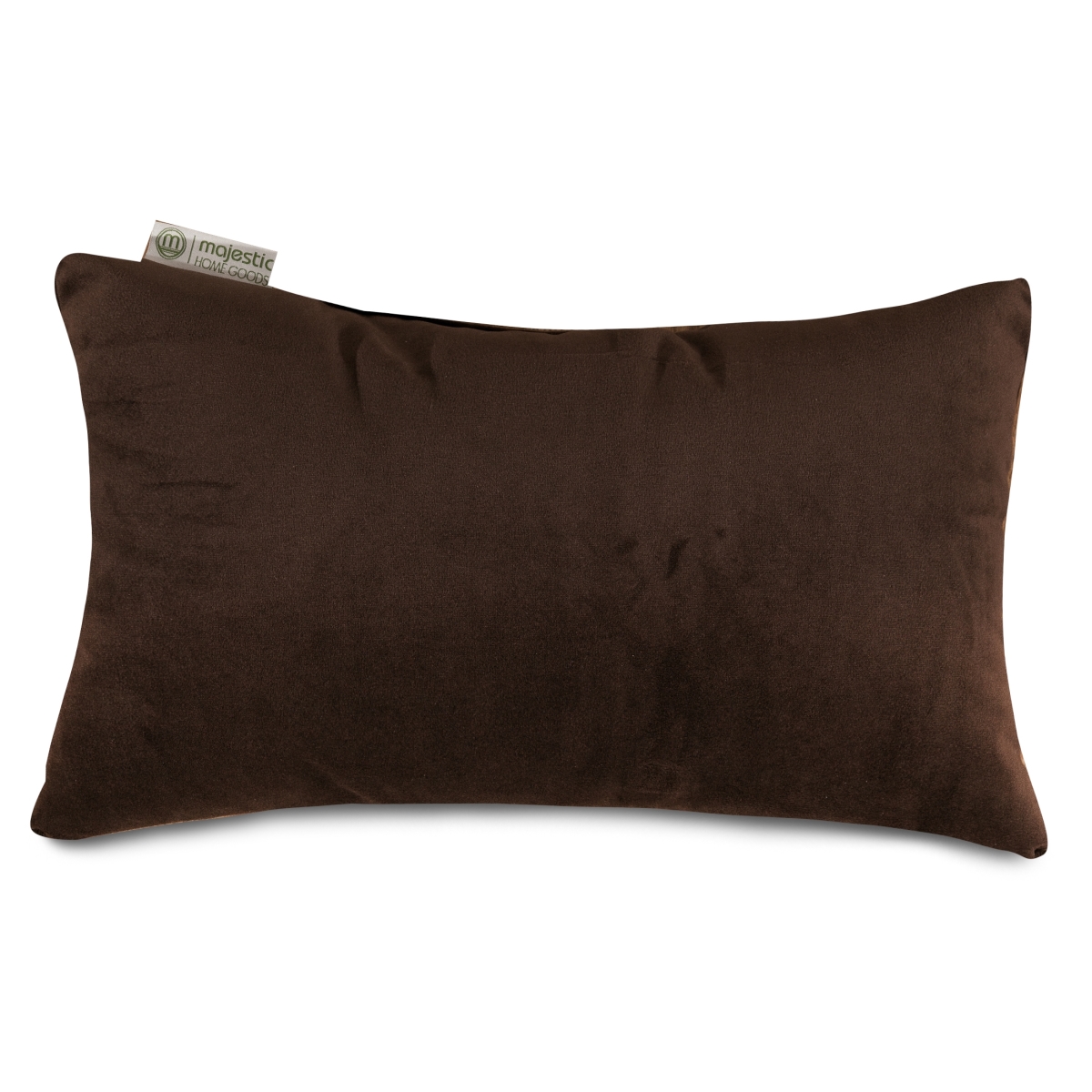 Chocolate Velvet Small Pillow - 12 x 20 in. - Indoor Use - Plush Comfort