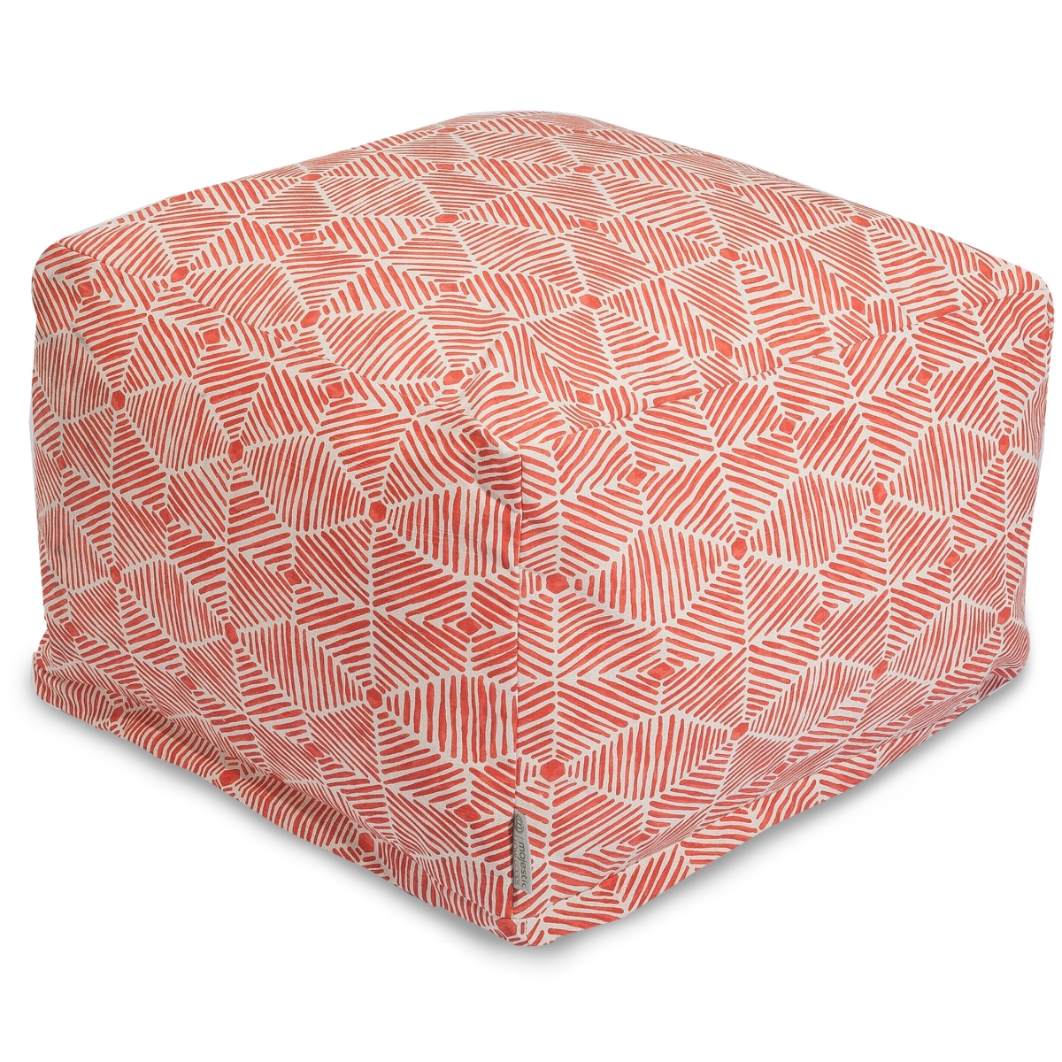 Picture of Majestic Home 85907237060 Charlie Salmon Ottoman - 27 x 27 x 17 in.