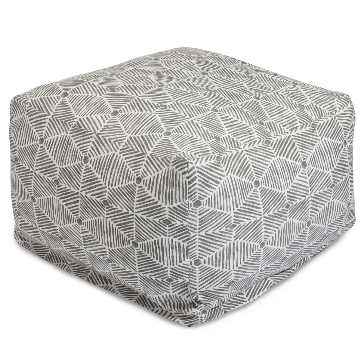 Picture of Majestic Home 85907237061 Charlie Gray Ottoman - 27 x 27 x 17 in.