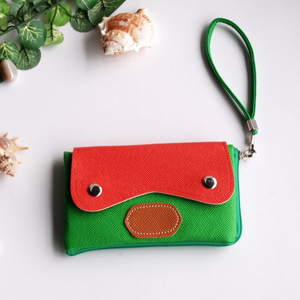 Picture of  BX001-GREEN Youthful Vigour - Colorful Leatherette Mobile Phone Pouch Cell Phone Case Clutch Pouch