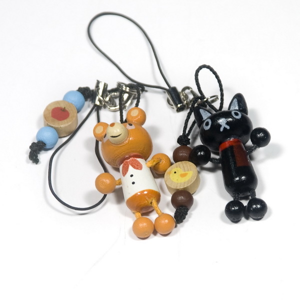 Picture of  C008-CABE Black Cat &amp; Bear - Cell Phone Charm Strap  Camera Charm Strap &amp; Handbags Charms