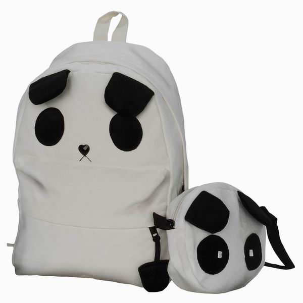 Picture of  BP-SCL025-WHITE Heart Skips A Beat Camping Backpack  Outdoor Daypack &amp; School Backpack  White