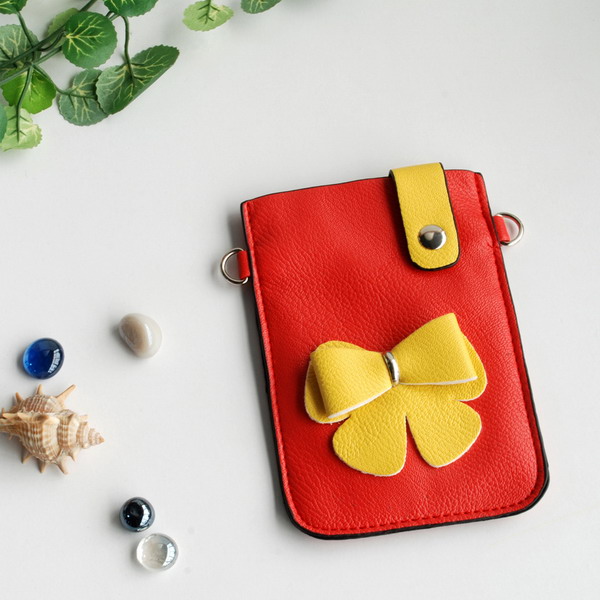 Picture of  BX9220-RED Exclusive Queen - Colorful Leatherette Mobile Phone Pouch Cell Phone Case Clutch Pouch
