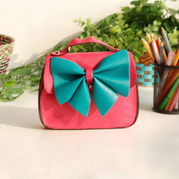 Picture of  BX067-PINK Sweet Cherry - Colorful Leatherette Clutch Shoulder Bag Clutch Casual Purse