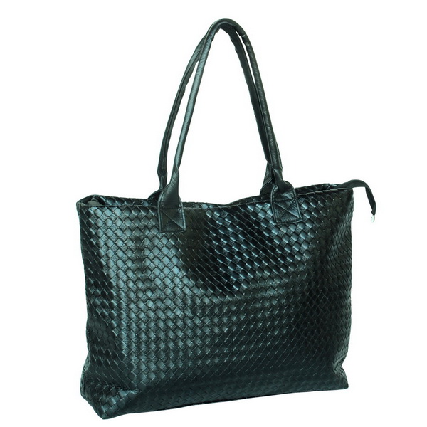 Picture of  DZ2271-BLACK Silent Love - Stylish Black Double Handle Leatherette Bag Handbag Purse
