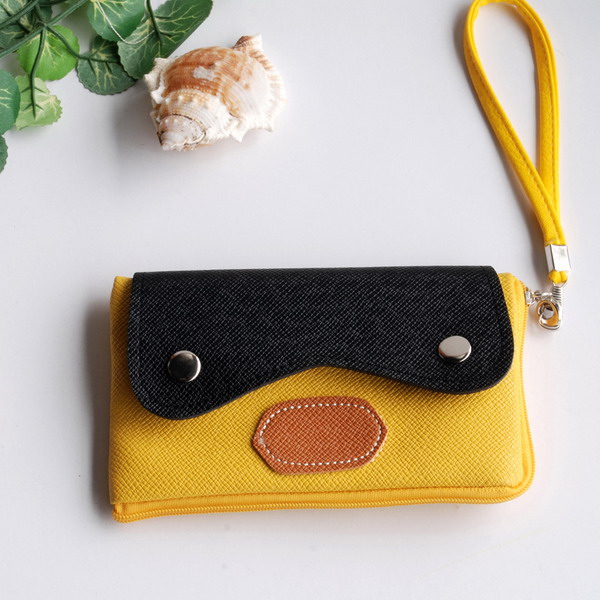 Picture of  BX002-YELLOW Classic Beauty - Colorful Leatherette Mobile Phone Pouch Cell Phone Case Clutch Pouch