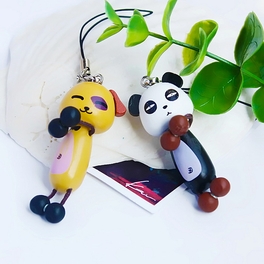 Picture of  C018-PADO Happy Panda &amp; Dog - Cell Phone Charm Strap  Camera Charm Strap &amp; Handbags Charms