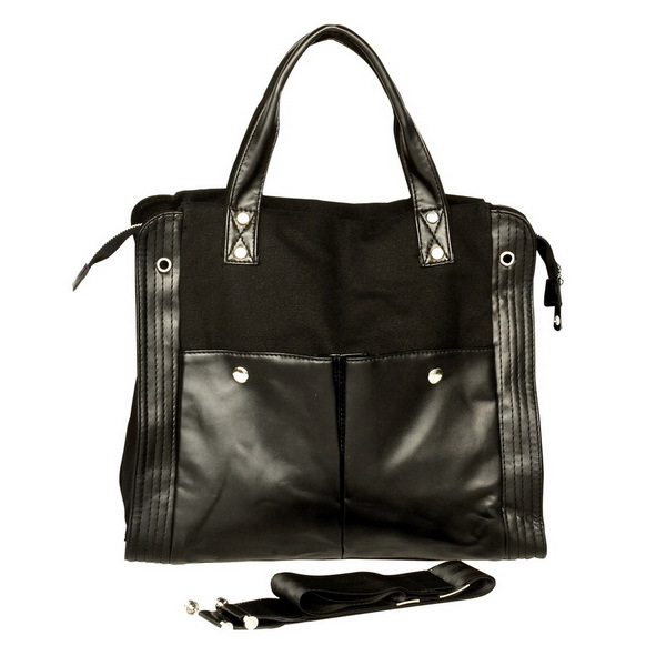 Picture of  DZ3826-BLACK Luxurious Journey - Stylish Black Double Handle Leatherette Bag Handbag Purse