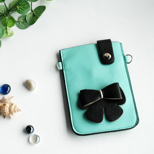 Picture of  BX9220-BLUE Praver - Colorful Leatherette Mobile Phone Pouch Cell Phone Case Clutch Pouch