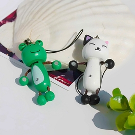 Picture of  C018-CAFR Happy Cat &amp; Frog - Cell Phone Charm Strap  Camera Charm Strap &amp; Handbags Charms