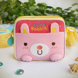 Picture of  K-139-RABBIT 5.5 x 4.7 x 1.2 in. Cute Rabbit - Embroidered Applique Swingpack Bag Purse  Wallet Bag &amp; Shoulder Bag