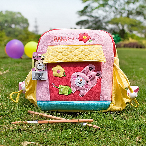 Picture of  K-152-RABBIT 7.9 x 8.7 x 2.4 in. Happy Rabbit - Embroidered Applique Kids School Backpack &amp; Outdoor Backpack