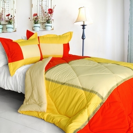 Picture of  ONITIVA-CFT01051-1BRK-MPTP Summer Sunrise - Quilted Patchwork Down Alternative Comforter Set  Twin Size - Yellow