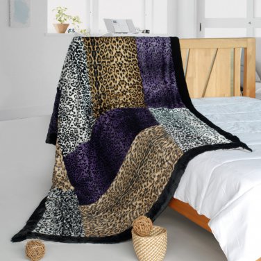 Picture of  ONITIVA-BLK-098 61 by 86.6 in. Onitiva - Minimalism Patchwork Throw Blanket  White