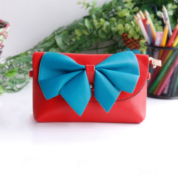Picture of  BX069-RED Fresh Color - Colorful Leatherette Clutch Shoulder Bag Clutch Casual Purse