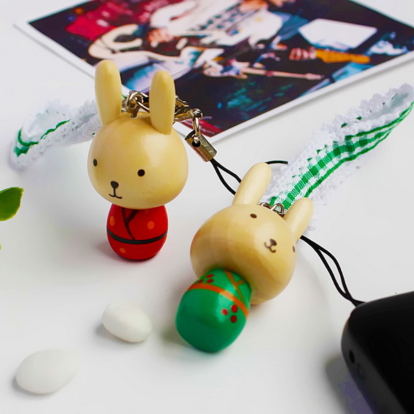 Picture of  C019-REGR Kimono Rabbit 1 - Cell Phone Charm Strap  Camera Charm Strap &amp; Handbags Charms