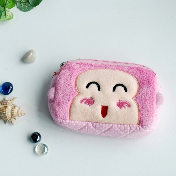 Picture of  THH409-PINK 5.9 x 3.7 x 1.1 in. Cute Monkey - Embroidered Applique Fabric Art Wallet Purse &amp; Pouch Bag