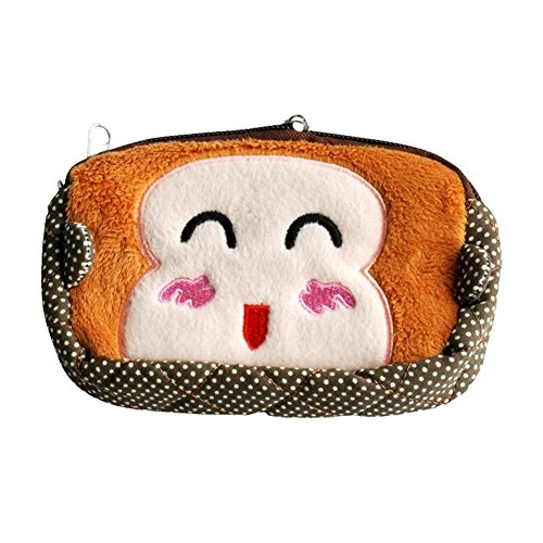 Picture of  THH409-COFFEE 5.9 x 3.7 x 1.1 in. Happy Monkey - Embroidered Applique Fabric Art Wallet Purse &amp; Pouch Bag