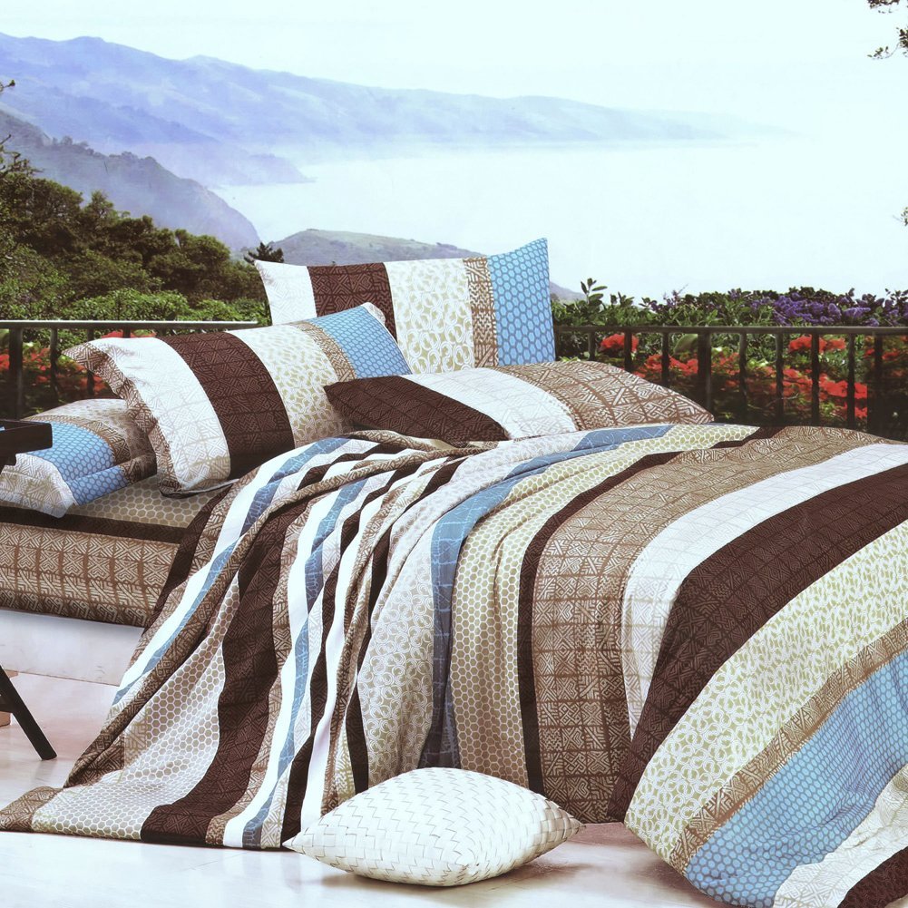 Picture of  ZT06-1-CFR01-1 Wonderful Life - Luxury 4 Pieces Comforter Set Combo 300GSM - Twin Size