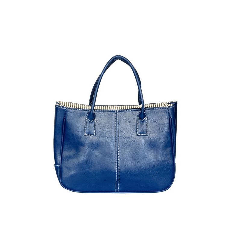 Picture of  XX276-BLUE Blue Wind - Stylish Blue Double Handle Leatherette Bag Handbag Purse