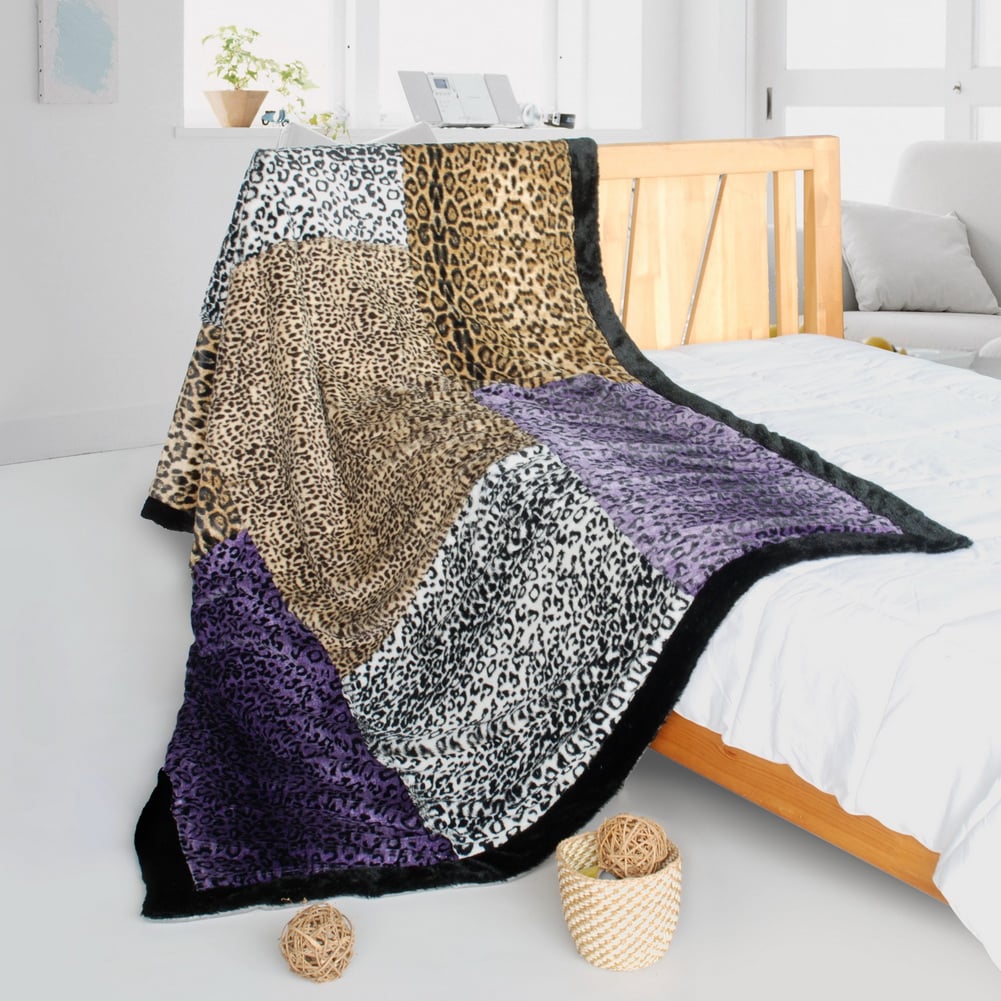 ONITIVA-BLK-095 61 by 86.6 in. Nature & Sexy Design Patchwork Throw Blanket, Brown