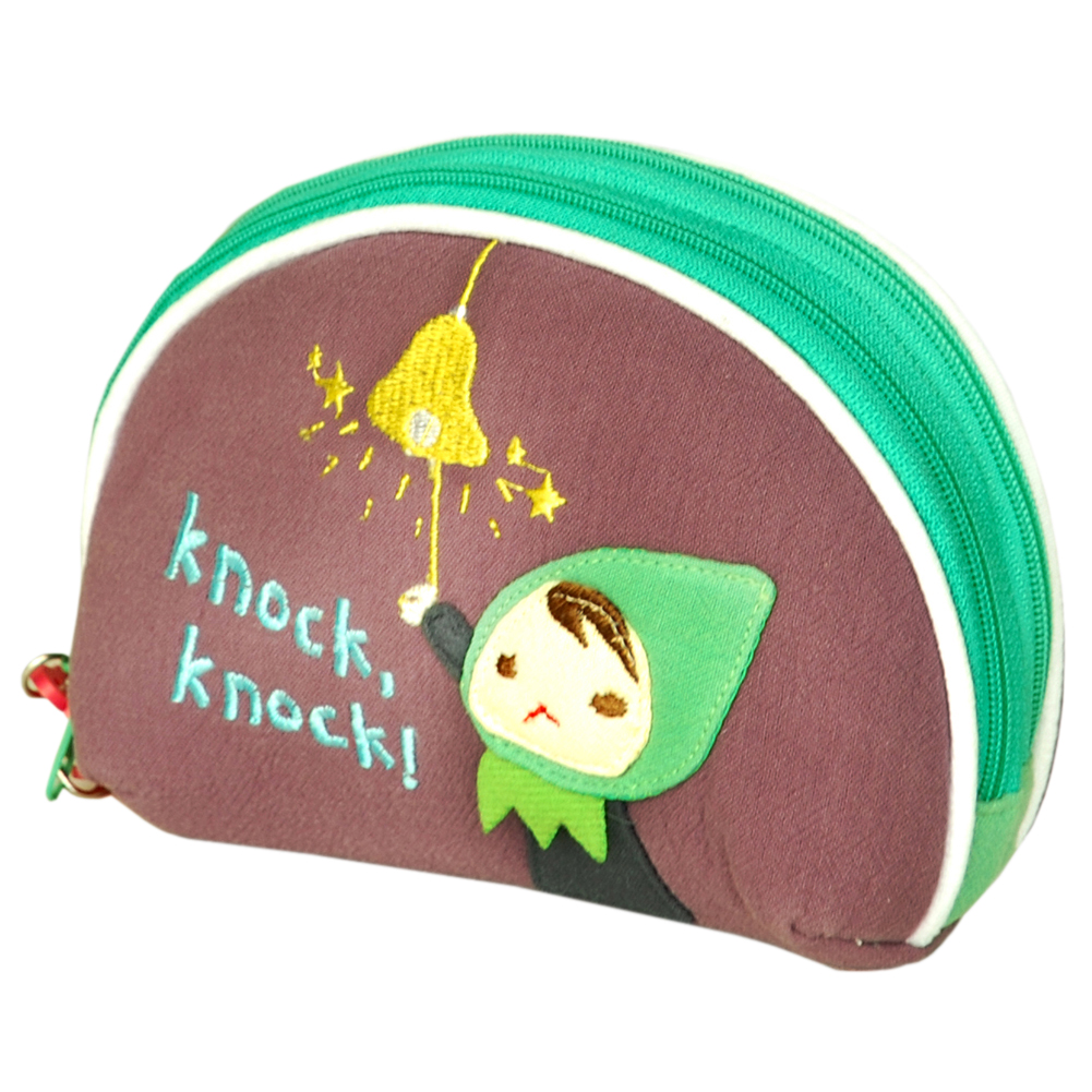 Picture of Blancho Bedding HX-19-PURPLE 5.9 x 3.9 in. Cute Girl Design Embroidered Applique Fabric Art Wrist Wallet&#44; Coin Purse & Wrist Pack - Purple